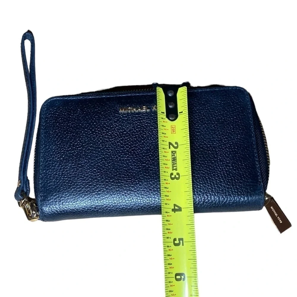 Michael Kors Blue Saffiano Leather Wallet